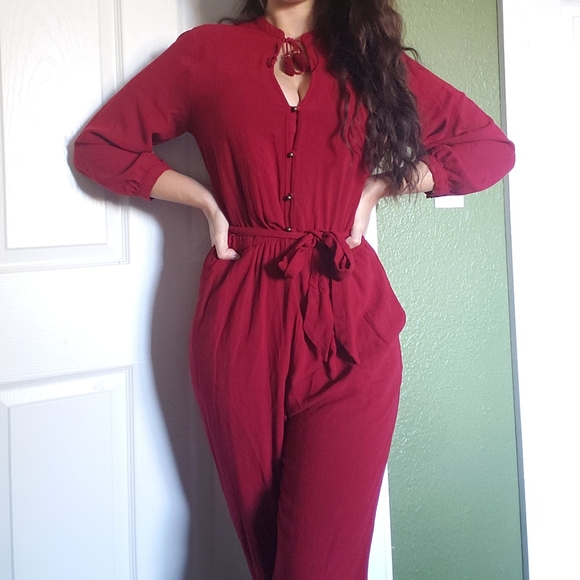 Forever 21 Pants - Scarlet Tasseled Jumpsuit